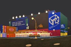 Market Diner by night, New York , (closed in 2015) - 2021 - 160 x 120 cm